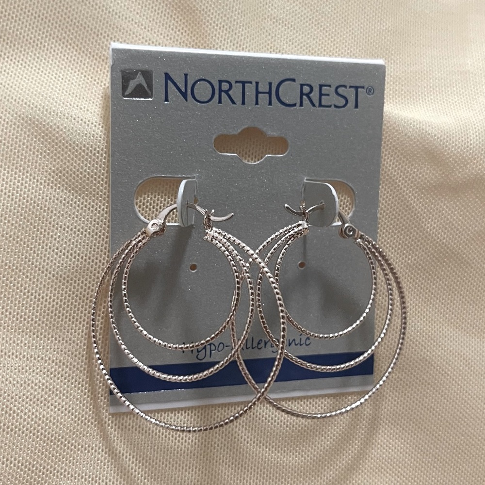 NEW Silver Hoop Earrings by NorthCrest